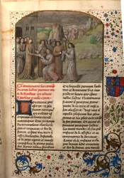 Ms 659 fol.2r Charlemagne nomme le Premier Comte de Flandre, 1477